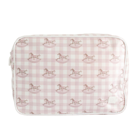 Pony Parlor | Large Cosmetic Pouch (Pink)