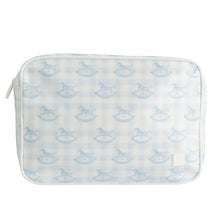 Pony Parlor | Large Cosmetic Pouch (Blue) thumbnail 1