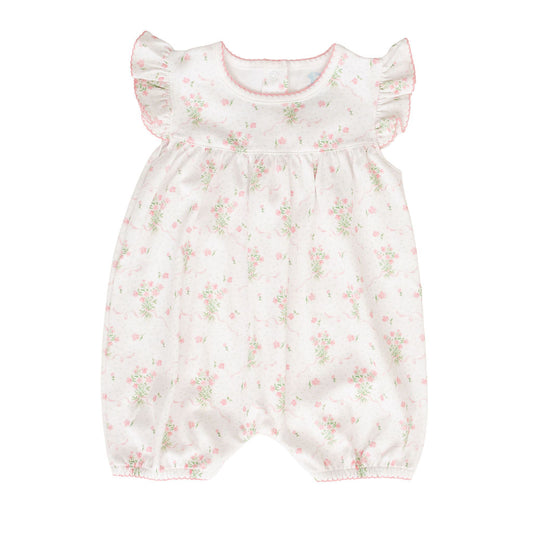 Pink Posies | Flutter Sleeve Bubble