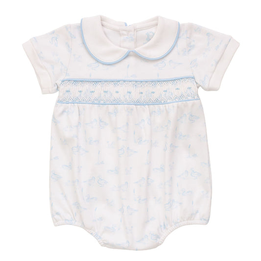 Little Duckling | Short Sleeve Smocked Bubble