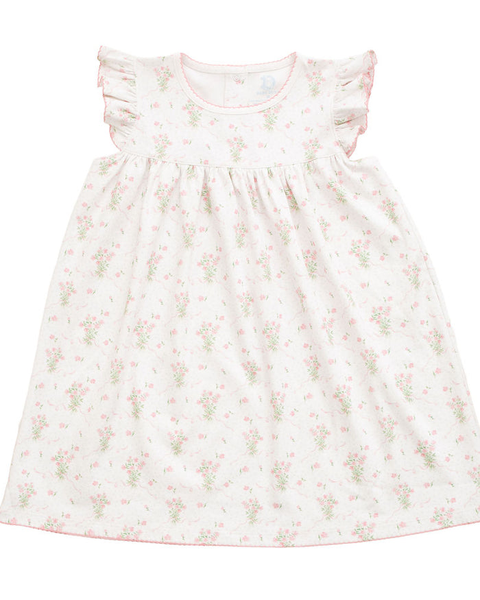 Pink Posies | Flutter Sleeve Dress