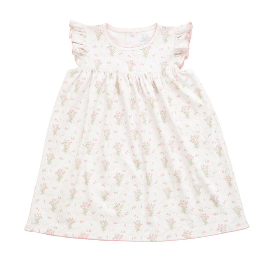 Pink Posies | Flutter Sleeve Dress