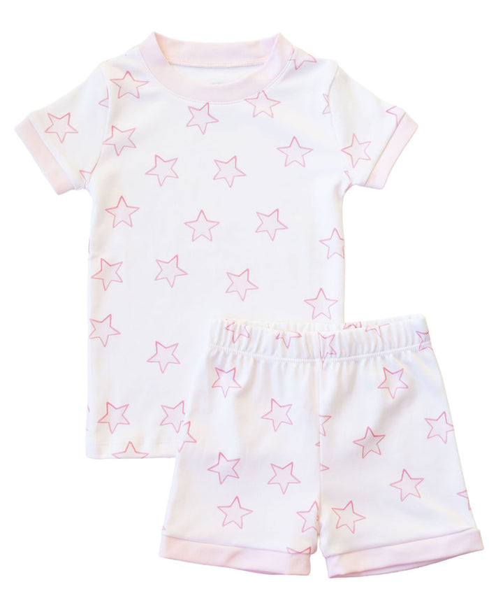 Celestial Linework | Short Pajamas (Pink)