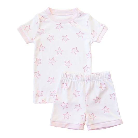 Celestial Linework | Short Pajamas (Pink)