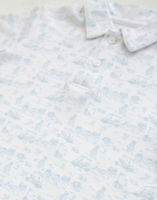 Fairway Toile | Polo (Blue)