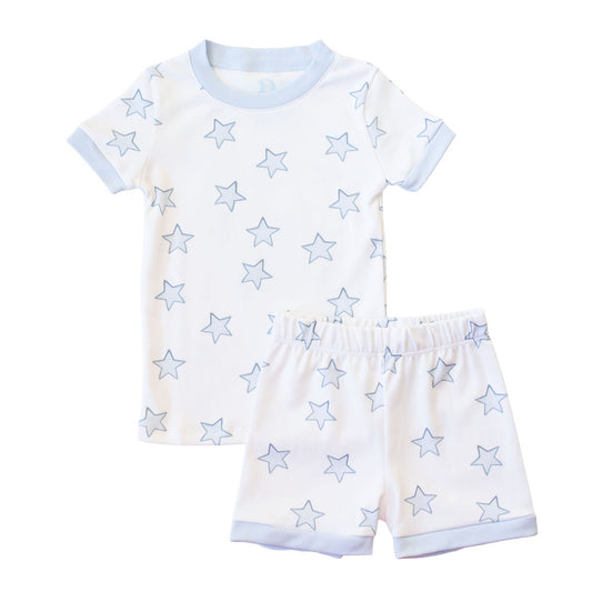 Celestial Linework | Short Pajamas (Blue)