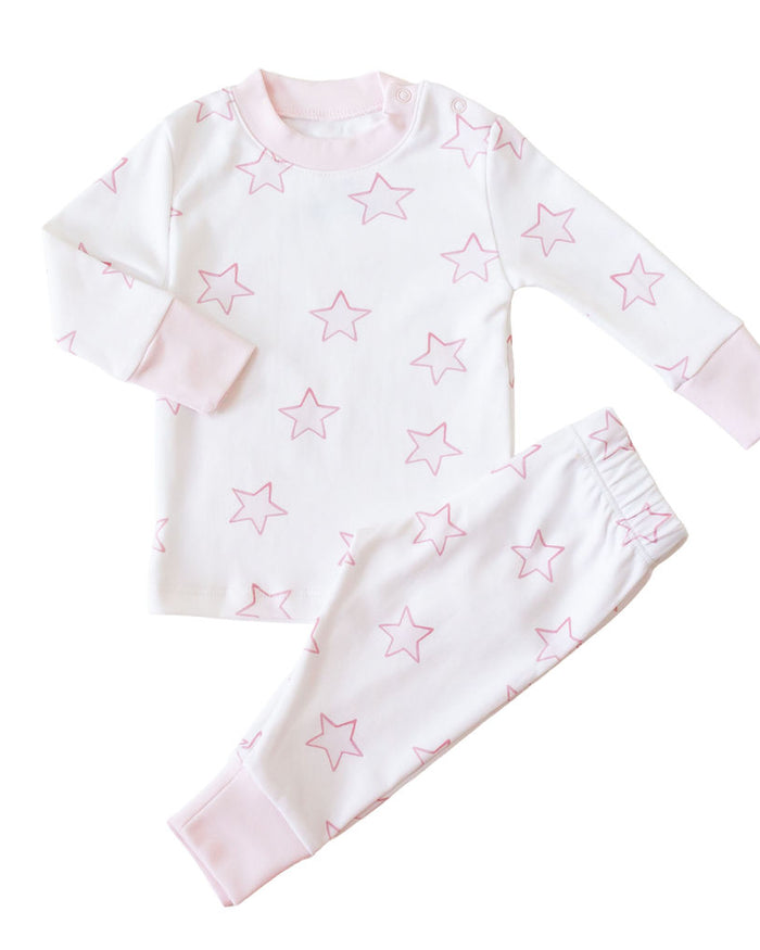 Celestial Linework | Baby Long Pajamas (Pink)