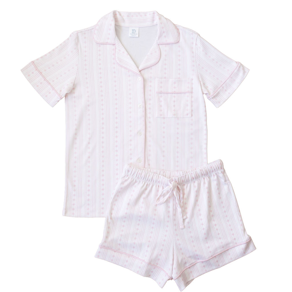Starlight Stripes | Short Pajama Set (Pink)