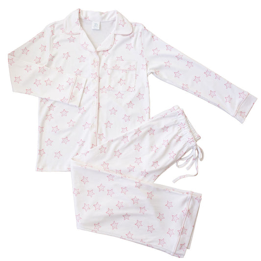Celestial Linework | LS Long Pajama Set (Pink Women's)