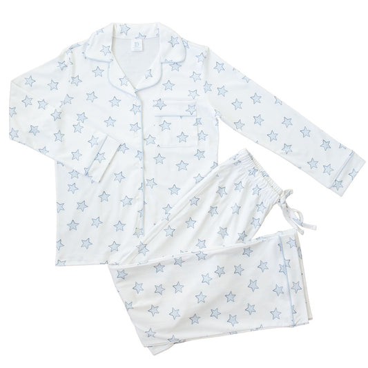 Celestial Linework | LS Long Pajama Set (Blue Women's)