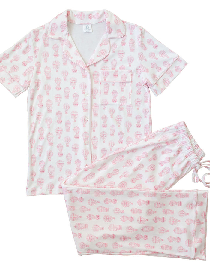 Little Explorer | SS Long Pajama Set (Pink Women's)
