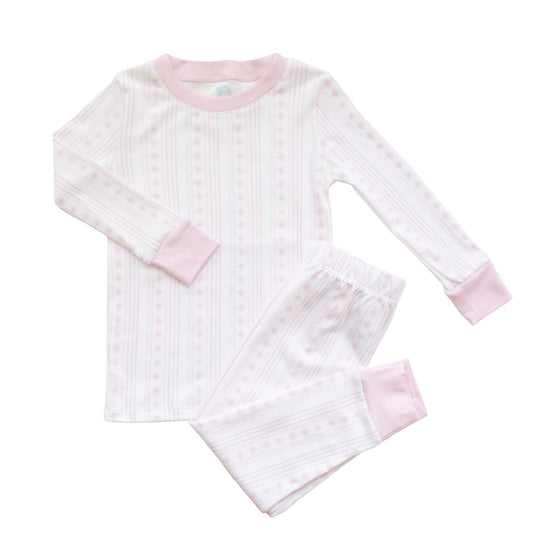 Starlight Stripes | Long Pajamas (Pink)