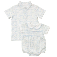 Fairway Toile | Short Sleeve Smocked Bubble (Blue) thumbnail 2