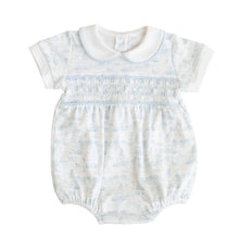 Fairway Toile | Short Sleeve Smocked Bubble (Blue) thumbnail 1