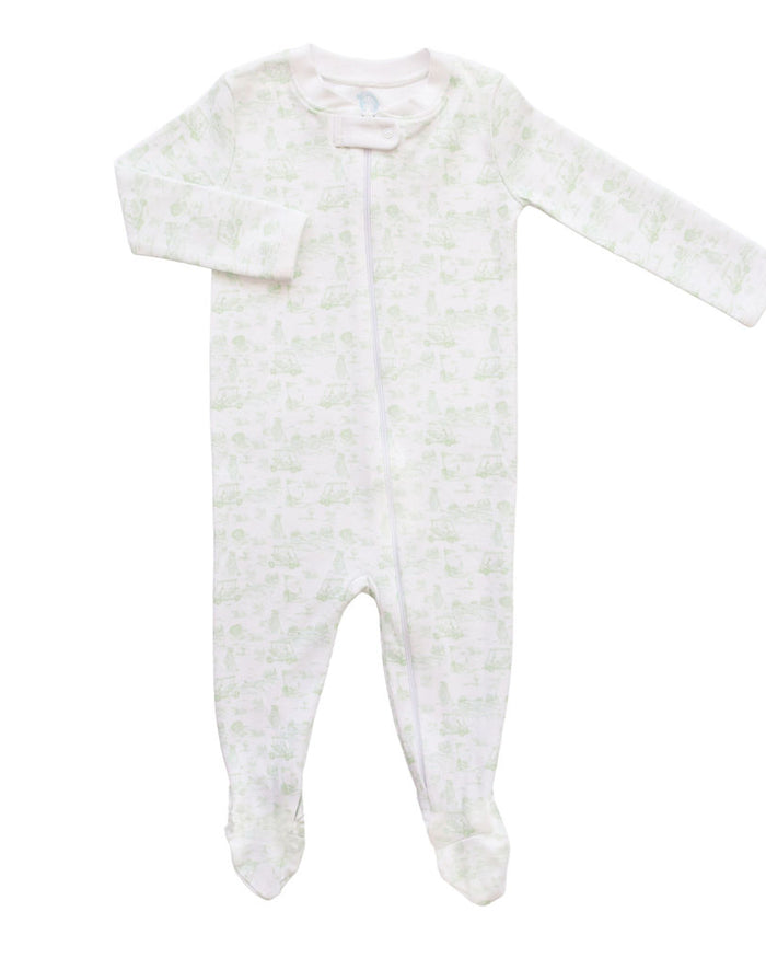 Fairway Toile | Footie (Green)