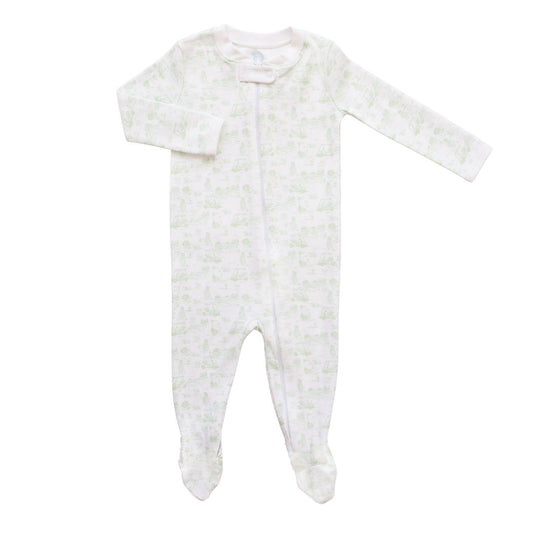 Fairway Toile | Footie (Green)