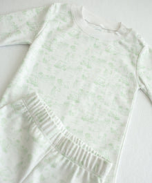 Fairway Toile | Long Pajamas (Green) thumbnail 3