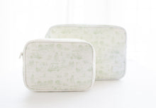 Fairway Toile | Large Cosmetic Pouch (Green) thumbnail 3