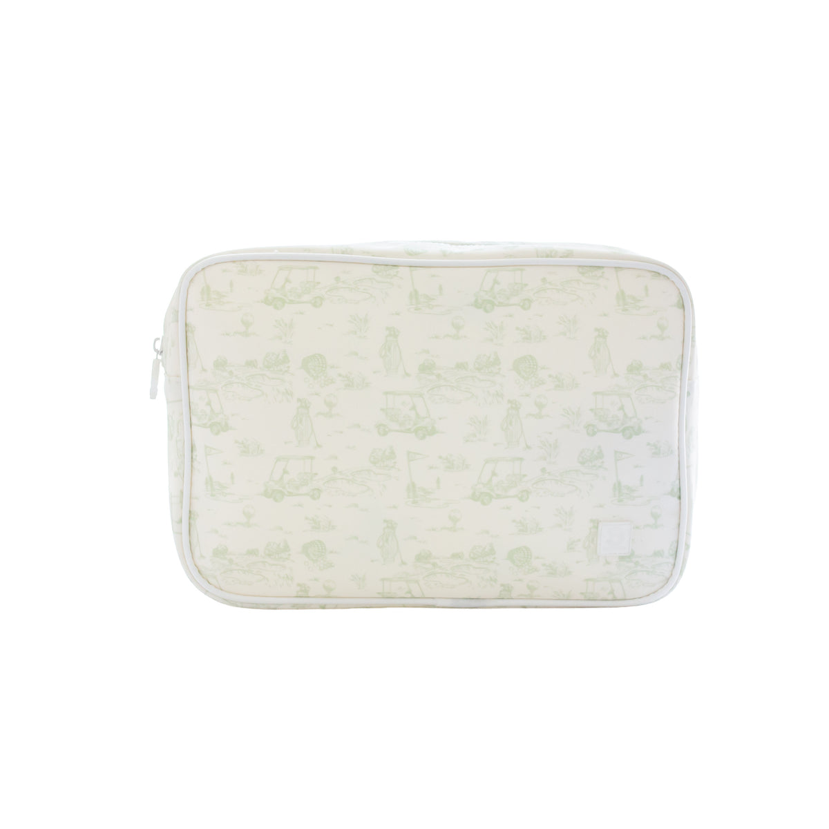 Fairway Toile | Large Cosmetic Pouch (Green)