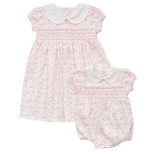 Fairway Toile | Short Sleeve Smocked Bubble (Pink) thumbnail 3