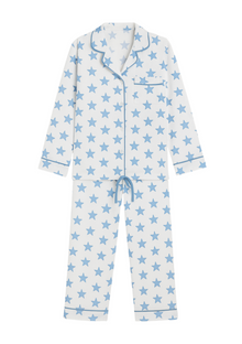 Celestial Linework | LS Long Pajama Set (Blue Women's) thumbnail 1