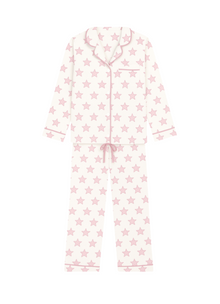 Celestial Linework | LS Long Pajama Set (Pink Women's) thumbnail 1