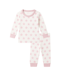 Celestial Linework | Baby Long Pajamas (Pink) thumbnail 1