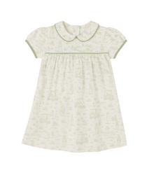 Fairway Toile | Short Sleeve Dress (Green) thumbnail 1