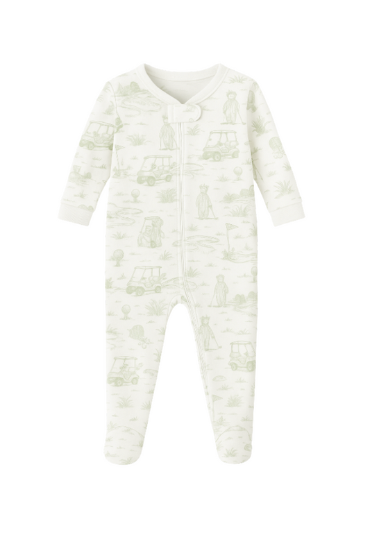 Fairway Toile | Footie (Green)