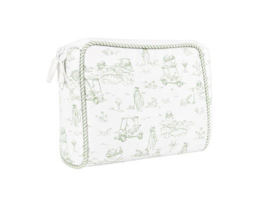 Fairway Toile | Large Essentials Bag (Green)