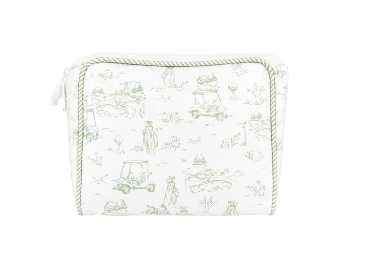 Fairway Toile | Small Essentials Bag (Green)