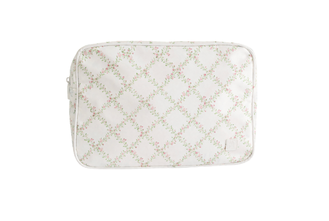Rosy Trellis | Large Cosmetic Pouch