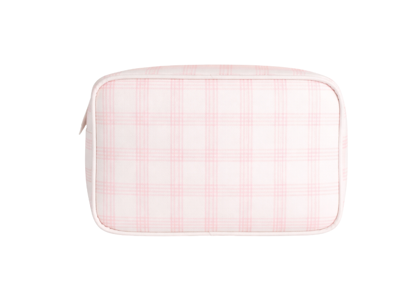 Pink Lattice | Large Cosmetic Pouch