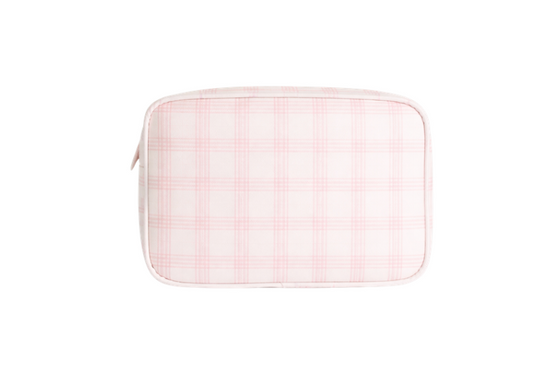 Pink Lattice | Small Cosmetic Pouch