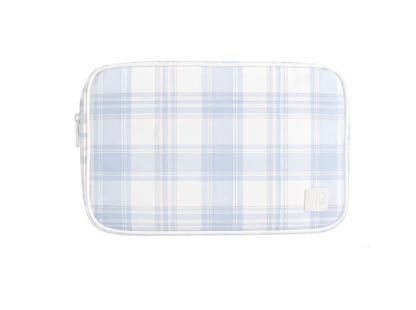 Blue Plaid | Large Cosmetic Pouch