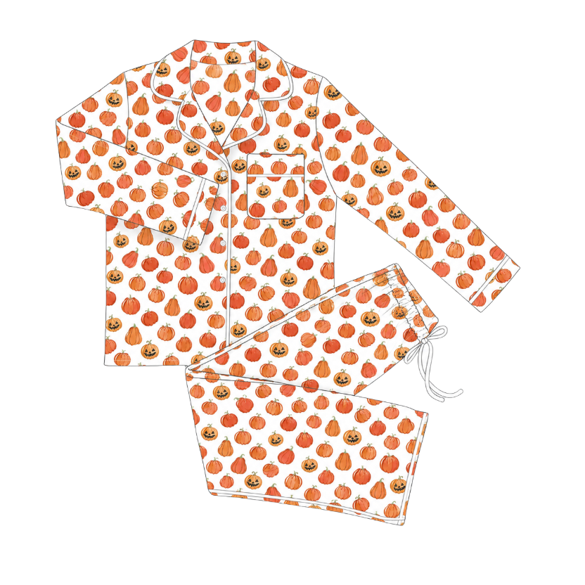 Jack-O’-Lantern | LS Long Pajama Set (Women's) (Pre-Order)