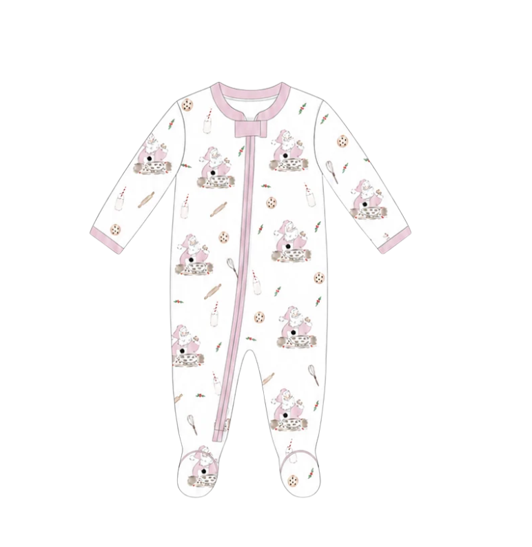 Cookies for Santa | Footie (Pink) (Pre-Order)