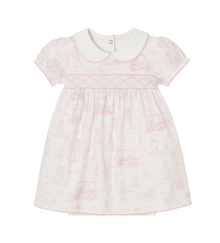 Fairway Toile | Short Sleeve Dress (Pink) thumbnail 1